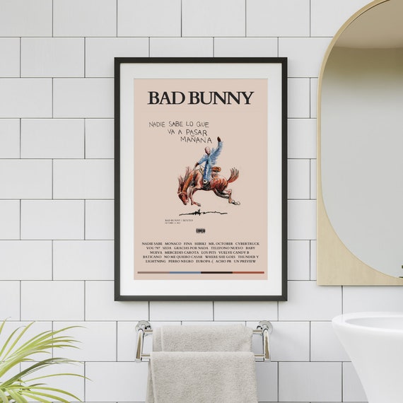 Bad Bunny Poster Nadie Sabe Lo Que Va a Pasar Manana Poster Bad Bunny Print Bad Bunny Album Bad Bunny Wall Art Etsy Canada