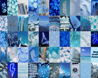 Kit de collage estético azul