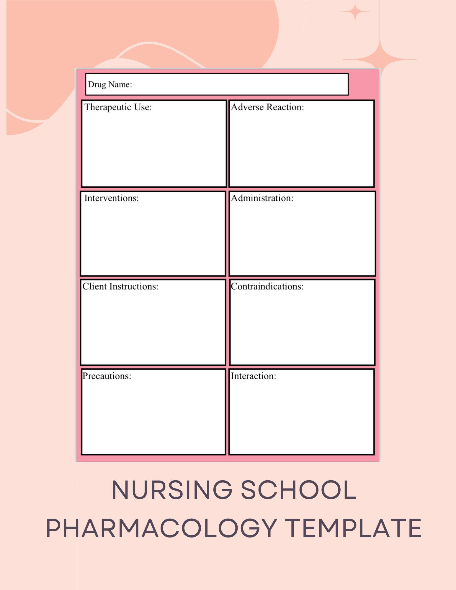 ATI PHARMACOLOGY TEMPLATE Etsy