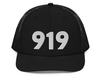 919 Raleigh NC Area Code Richardson 112 Trucker Hat