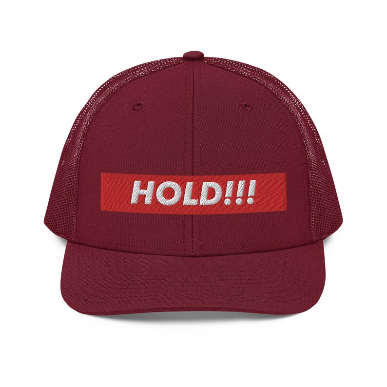 Hold The Line Box Logo Diamond Hands Richardson 112 Trucker Hat