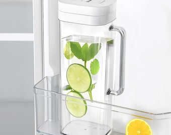 SlimFit Fridge Water Pitcher - Leakproof, BPA-Free, 2 Quart