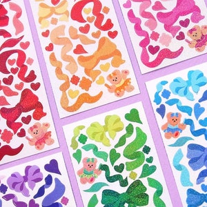 Hologram Confetti Stickers - Deco Stickers - Polco Stickers - Toploader Stickers - Sparkly Glitter Stickers - Planner Stickers