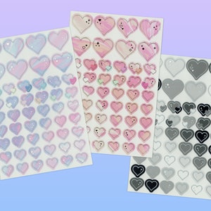 Love Line Stickers - Translucent Deco Stickers - Polco Stickers - Toploader Stickers - Gradient Stickers - Gold Silver Lined Deco Stickers