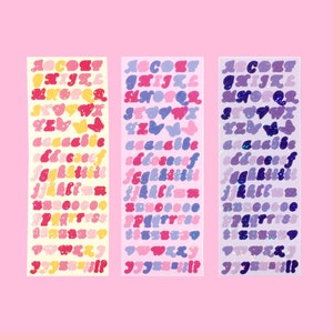Twinkle Alphabet Stickers - Letter Stickers - Polco Stickers - Toploader Stickers - Sparkly Glitter Stickers - Planner Stickers