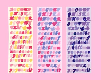 Twinkle Alphabet Stickers - Letter Stickers - Polco Stickers - Toploader Stickers - Sparkly Glitter Stickers - Planner Stickers