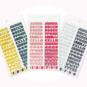Silver Line Alphabet Stickers - Planner Stickers - Colorful Stickers - Letter Stickers - Clear Stickers - Polco Deco Stickers