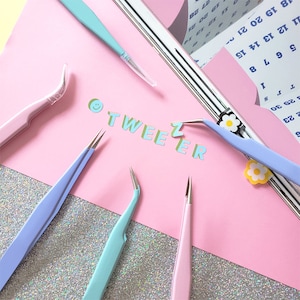 Candy Point Tweezers - Craft Tweezers - Sticker Tweezers - Toploader Deco Tool - Polco Tool - Polco Tweezers - Sticker Deco Tweezers