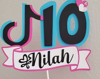 Tik Tok Cake Topper Printable Etsy Tik Tok Cake Topper Printable Etsy