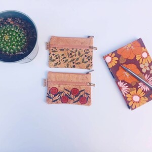 Vegan Cork Coin Purse Ladies Wallet Handmade Cruelty Free