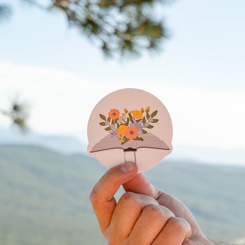 JW waterproof vinyl sticker, jw bible and flowers