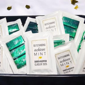 Graduation Party Andes Mint Favors, Class of 2025 Favors, AchieveMINT Candy Gift, High School College Grad Treats, Grad Chocolate Mint Favor
