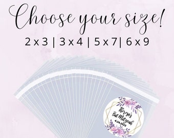 Custom Bat Bar Mitzah Party Treat Bags - 5 x 7, 2 x 3, 3 x 4, 6 x 9 in. & Labels - Self Seal - Bat Mitzvah Cookie Bags, Bar Mitzvah Favors
