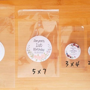 Custom Cookie Bags Candy Favor Bags Self Seal Poly Bag Stickers for Favors Round Custom Labels Sweet Favor Bags Printed Stickers Etsy