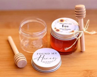 Honey Jar Wedding Favors - DIY Wedding Favors for Guests - Honey Bridal Shower Favors - Wedding Favor Honey - UNFILLED JAR, read description