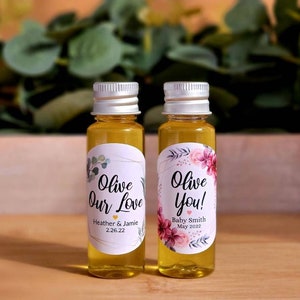 1 oz Olive Oil Favors - Infused with Love Olive Oil Favor, Olive You Favors, Olive Oil Shower Favor, Olive Oil Wedding Favors, Unique Favors