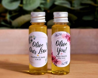 1 oz Olive Oil Favors - Infused with Love Olive Oil Favor, Olive You Favors, Olive Oil Shower Favor, Olive Oil Wedding Favors, Unique Favors