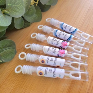 1st Birthday Bubble Favors - Custom Labels & Filled Bubble Wand - First Birthday, Party Favors, Birthday Party, Kids Goodie Bags, Onederful