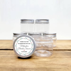 Bridal Shower Mini Jar Favors - Custom Jar Labels, Empty Jars with Lid, DIY Bridal Shower Favors, Bridal Shower Ideas, Candy Jar Favor