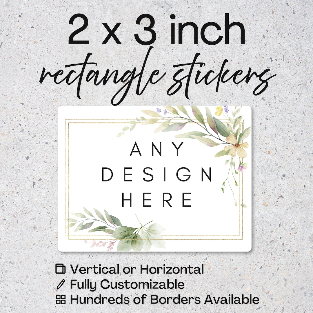 2x3 Inch RECTANGLE Stickers – Custom Labels, Personalized Stickers ...