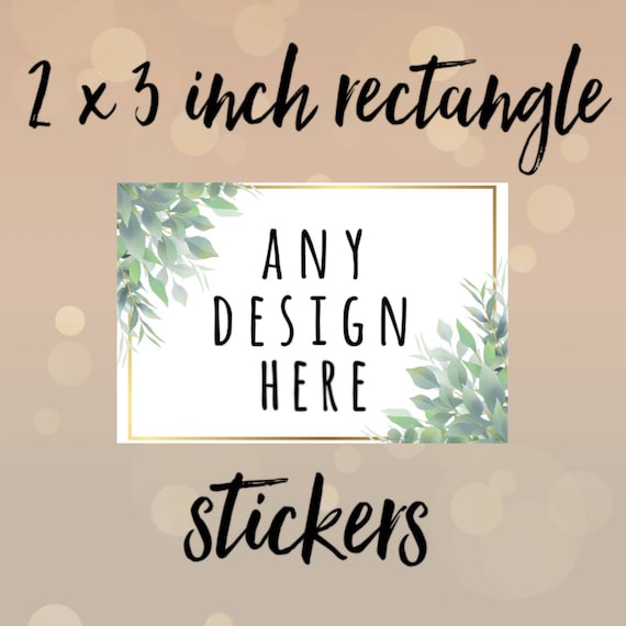 100 Custom Vinyl Stickers 2x3 Inches - Personalized Logo, Image Stickers For Business, Weddings, Parties