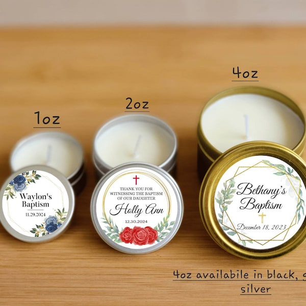 Baptism Candle Favors Etsy