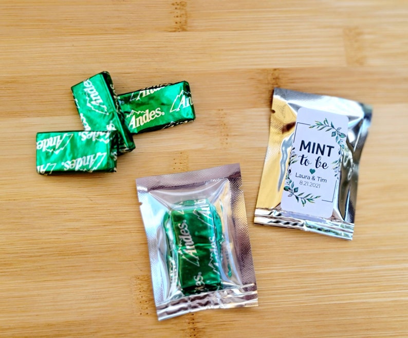 Andes Mint Chocolate Wedding Favors Wedding Mints Etsy