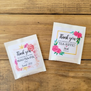 Personalized Tea Bag Favors w/ Custom Label - Brunch Tea Favors, Brunch Favors, Brunch, Love Is Brewing, Brunch Tea Party, Bridal Brunch