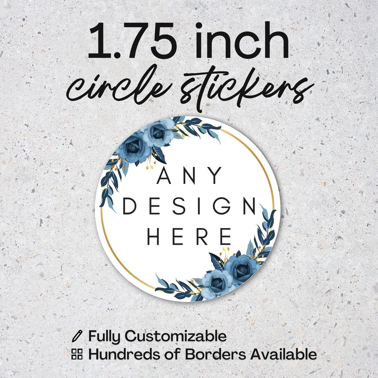 1.75 Inch CIRCLE Stickers – Custom Round Labels, Personalized Stickers ...