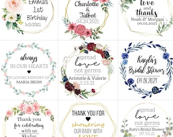 Custom Labels Stickers - Party Labels, Logo Labels, Bottle Labels, Wedding Stickers,  Personalized Labels, Business Stickers, Event Stickers