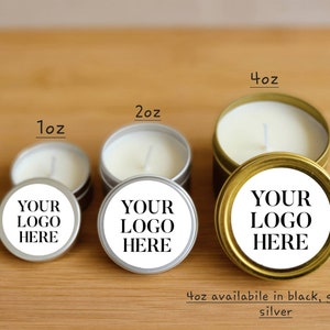 Business Logo Candle Favors - FULLY ASSEMBLED - Natural Soy - Custom Candle Favors, Business Giveaway Ideas, Employee Gifts, Book Signing