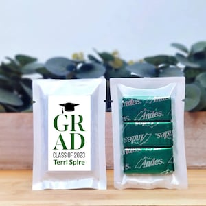 Grad Party Andes Mint Chocolate Favors - Graduation Party Mints, Personalized Mints, Andes Mint Favors, Grad Party Ideas, Achieve-MINT, 2025