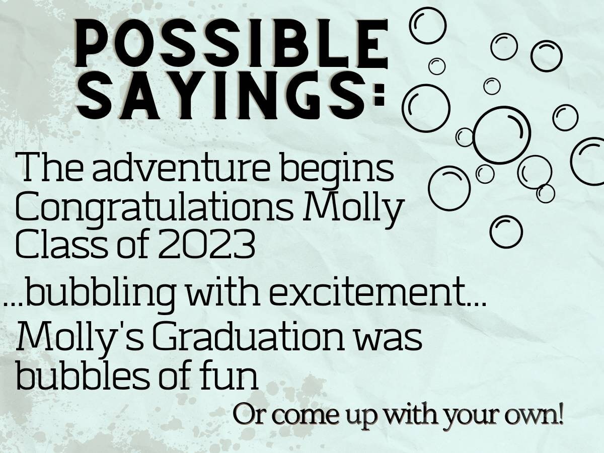 Grad Party Bubble Favors, Personalized Bulk Bubbles for Graduation ...