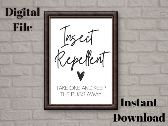 Insect Repellent Printable Bug Spray Sign Wedding Bug - Etsy