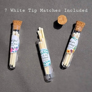 Custom Match Favors Mini Match Favor, Bridal Shower Matches, Baby Shower Matches, Match in Jar, Personalized Matches, Matches with Labels image 2