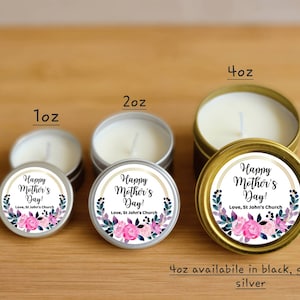Gifts for Mom 12ct Mothers Day Candle Gifts Mothers Day Candle Favors  Candle Tin Favors Mothers Day Gift Ideas Bulk Candles