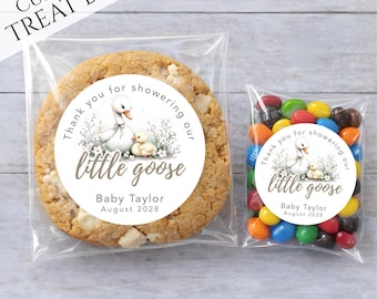 Neutral Little Goose Baby Shower Favor Bags – Goose Baby Shower Cookie & Candy Treat Bags, Gender Neutral Baby Shower Thank You Guest Favors