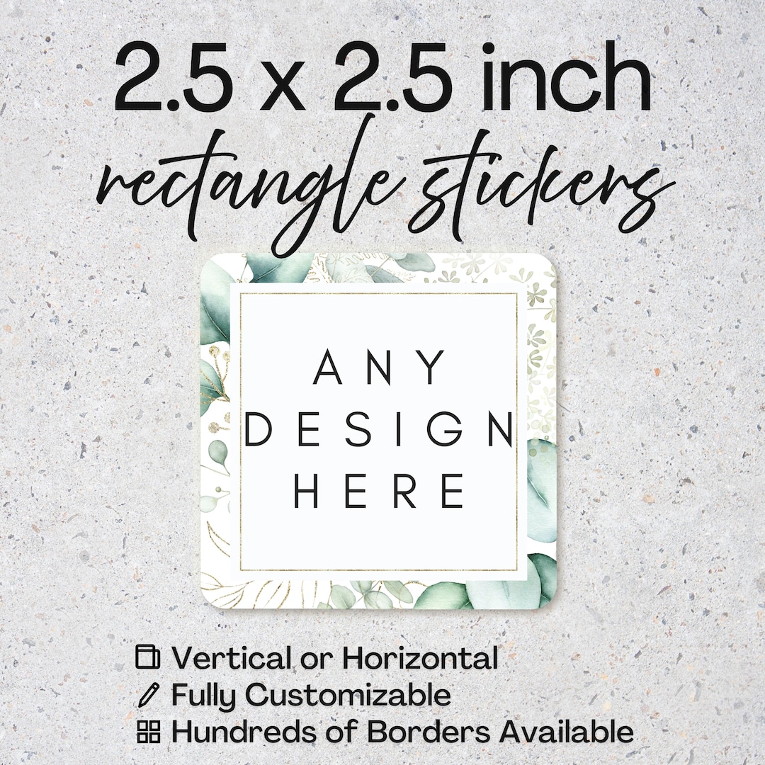 2.5 X 2.5 Inch SQUARE Stickers - Custom Labels, Custom Stickers, Logo ...