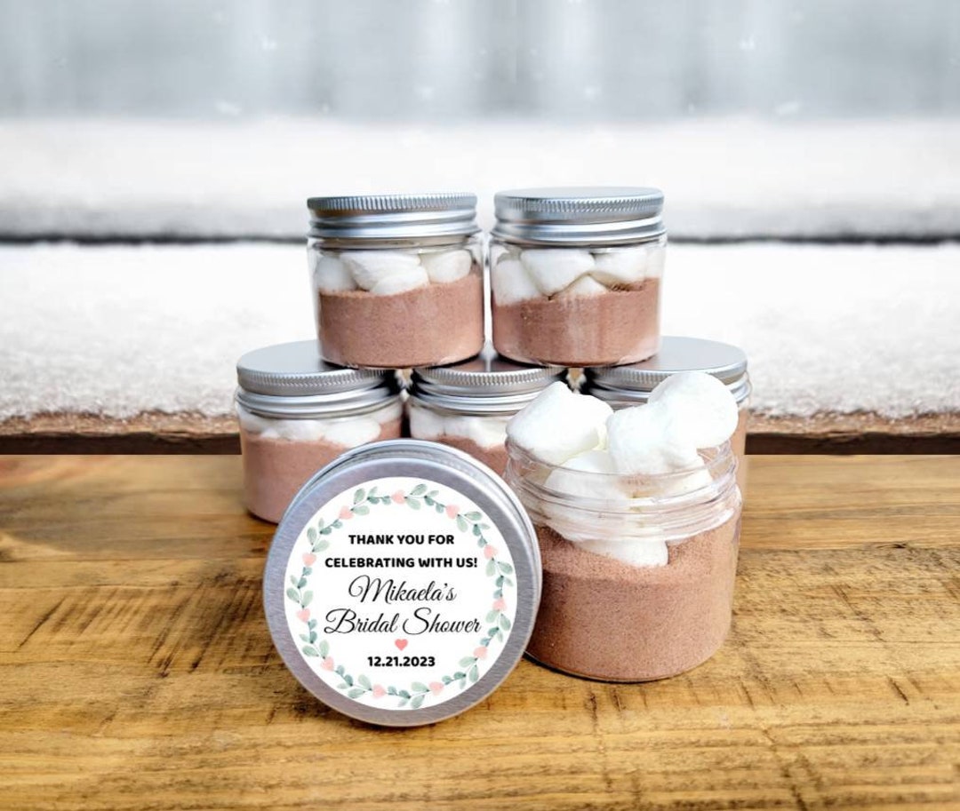 Hot Chocolate Jar Favors Bridal Shower Favors, Winter Favor