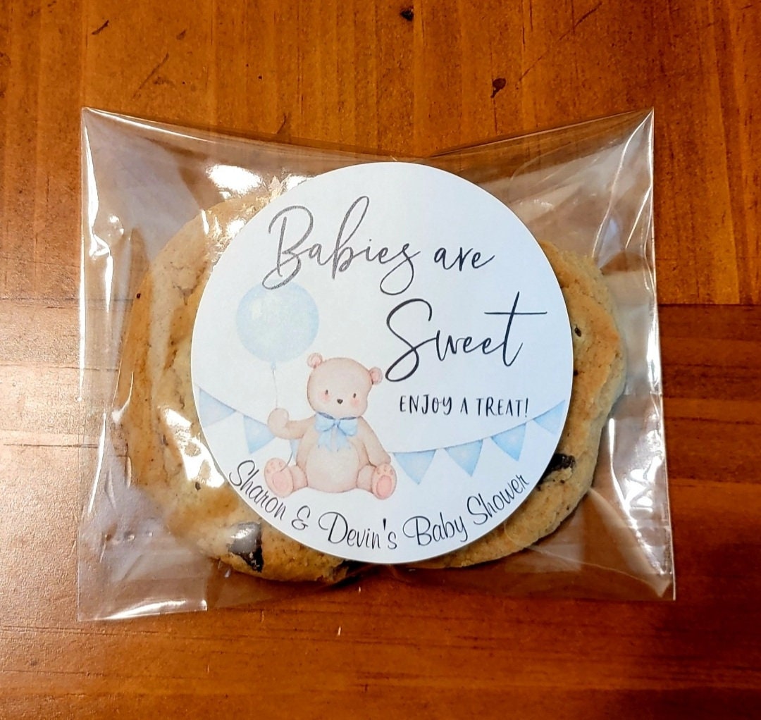 Baby Shower Cookie Bags With Stickers Treat Bags and Label, Food Favor