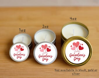 Galentine's Day Candles - Mini Galentines Candles, Valentines Day Gift, Love Party Favor, Galentine Candle for Friends, Bestie Girls Night