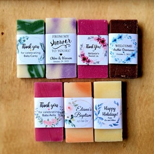 Set of 10 Custom Soap Favors - Soap with Label, Guest Soap Bar, Wedding Soap Favors, Bridal Soap  Favors, Guest Gifts, Natural Soap Gift