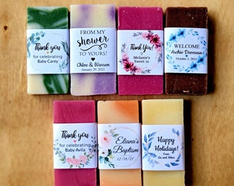 Set of 10 Custom Soap Favors - Soap with Label, Guest Soap Bar, Wedding Soap Favors, Bridal Soap  Favors, Guest Gifts, Natural Soap Gift