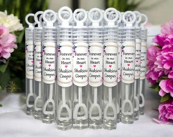 ANGEL & DOVE 25 White Bubble Funeral Favor Tags with String - for Funeral, Memorial, Celebration of Life