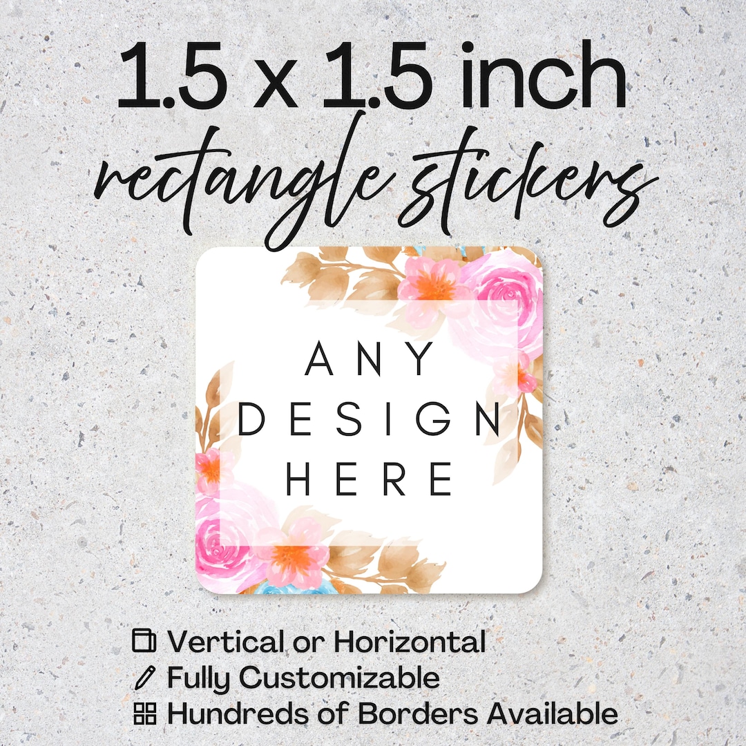 1.5x1.5 Inch SQUARE Stickers – Custom Labels, Personalized Stickers ...