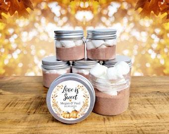 Hot Chocolate Jar Favors - Wedding Favors, Fall Favors, Unique Wedding Favors, Wedding Hot Chocolate, Hot Cocoa Favor, Fall Wedding Favors