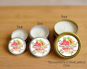 Mother's Day Candles - FULLY ASSEMBLED - Bulk Mothers Day Favor, Mother's Day Church Gift, Mothers Day Florals, Employee Mothers Day, Brunch