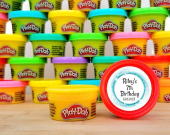 Kid Birthday Party Play Dough Custom Favors - Kid Party Favors, Play Doh Favors, Children Favor Bags, Party Goodie Bags, Kid Birthday Favors