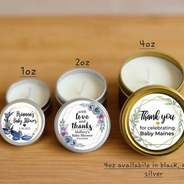 Baby Shower Candle Etsy