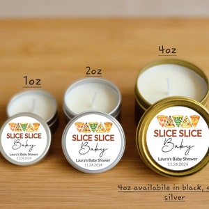 Pizza Baby Shower Candle Favors - FULLY ASSEMBLED - Custom Slice Slice Baby Shower Candles, Coed Pizza Party Favors, Pizzaria Baby Sprinkle
